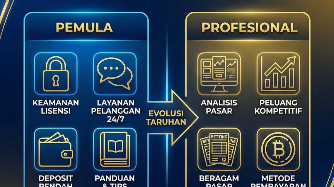 Infografis tentang cara memilih situs parlay yang tepat untuk pemula dan profesional, dengan penjelasan mengenai fitur yang perlu diperhatikan seperti keamanan lisensi, layanan pelanggan, analisis pasar, dan metode pembayaran cepat.